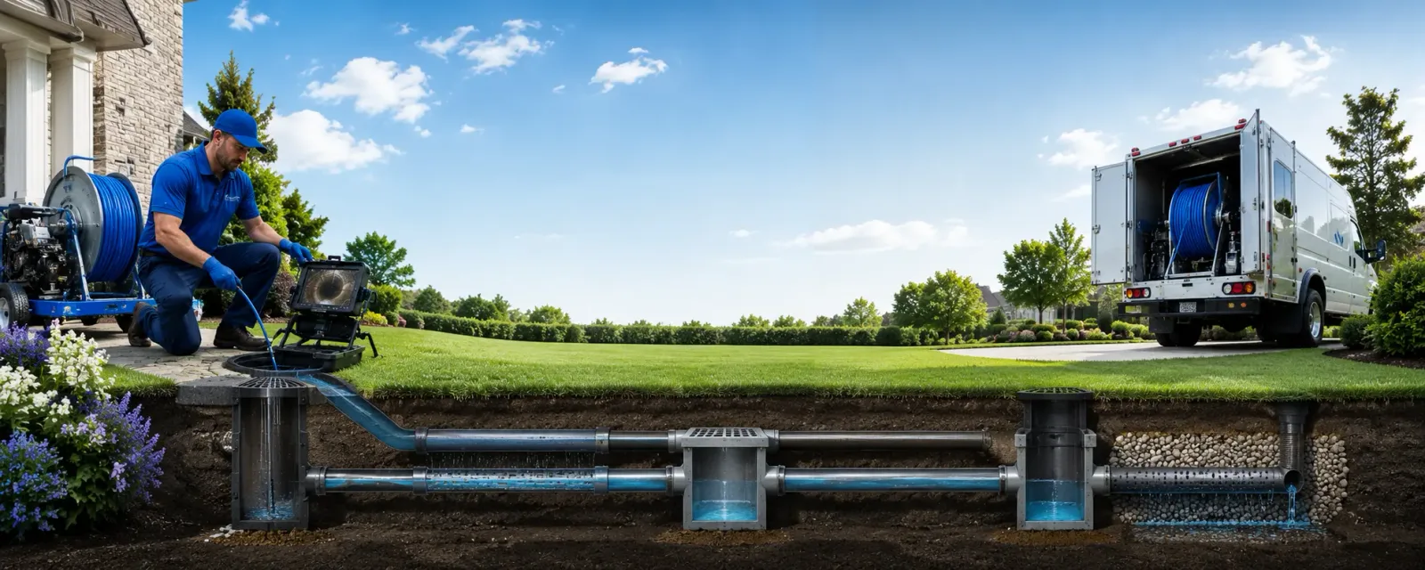 Outdoor drain cleaning information for Churubusco, NY